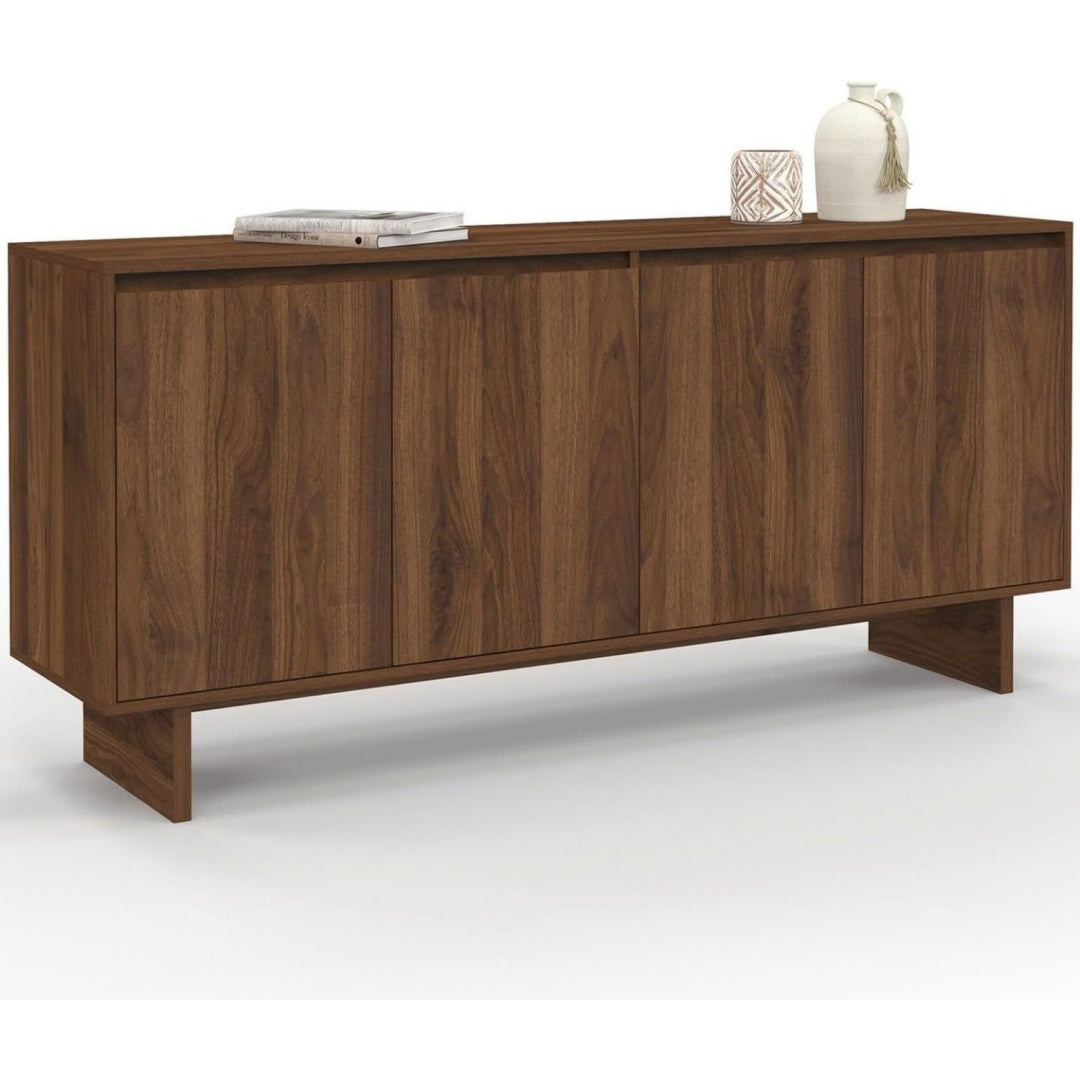 Enfilade marron bois ingenierie 75 cm, rangement esprit retro