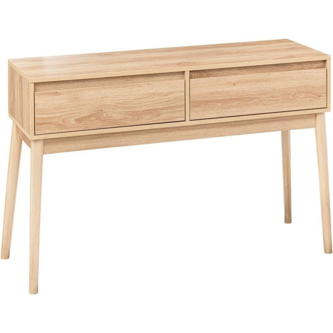 Console Finition chene marron 2 portes et 2 tiroirs