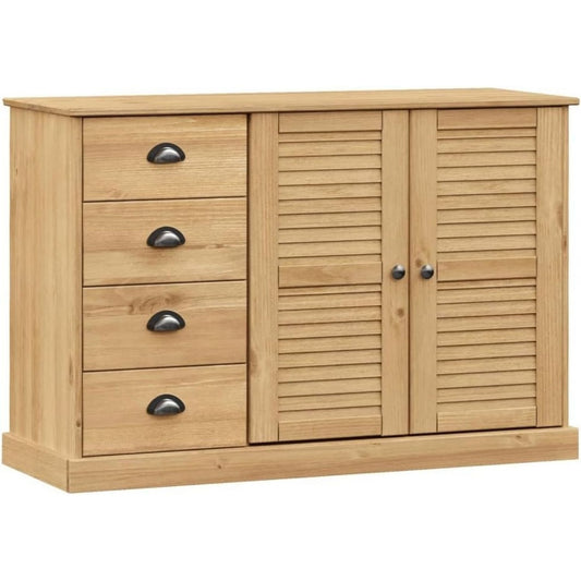 Marron enfilade, bois esprit rustique 113 x 40 x 75.5 cm