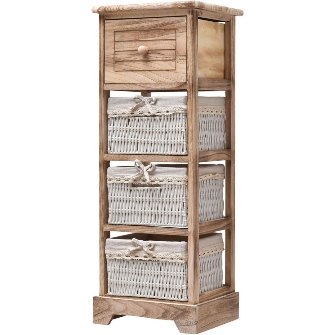 Chiffonnier marron rangement pratique 1 tiroirs