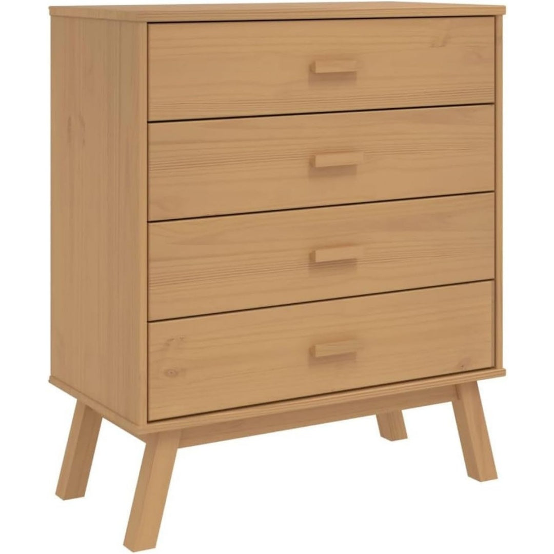 Scandinave commode marron ambiance chaleureuse