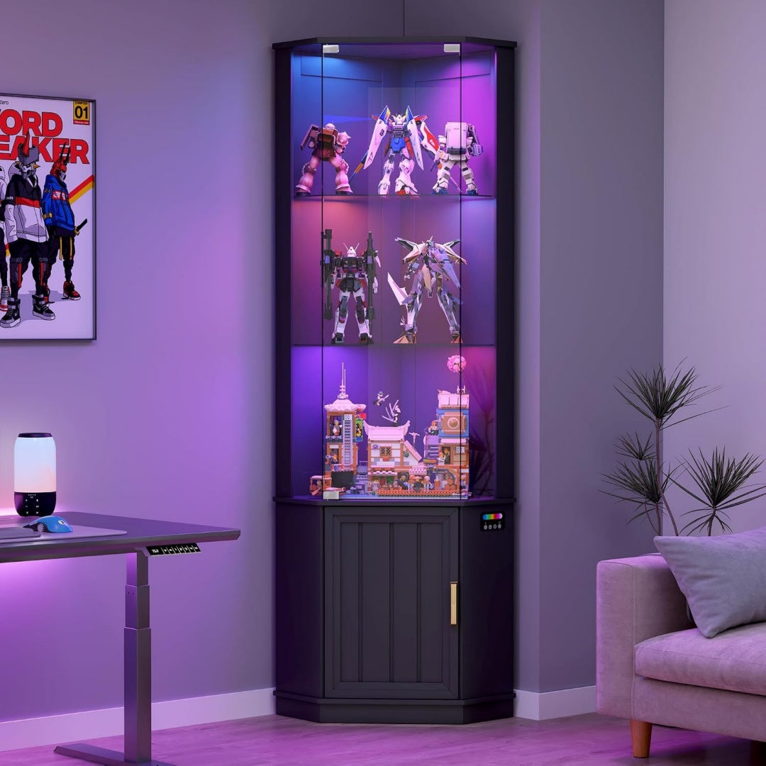 Vitrine violet, contemporain, solution de rangement moderne