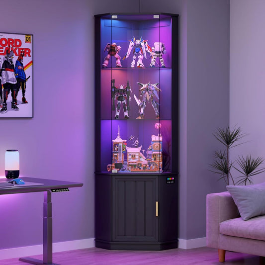 Vitrine violet, contemporain, solution de rangement moderne
