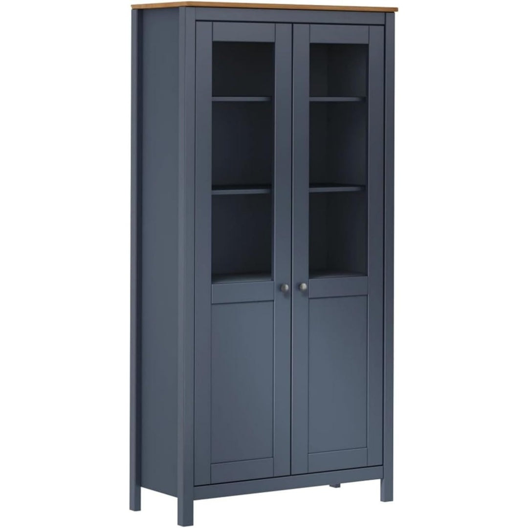 Rangement buffet haut, bleu fonce avec deux portes