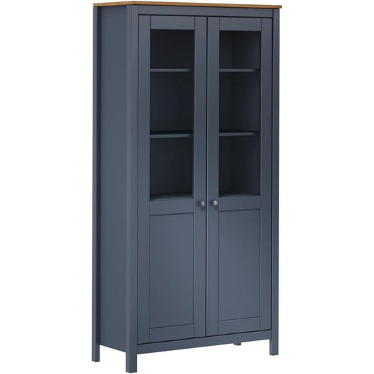Rangement buffet haut, bleu fonce avec deux portes