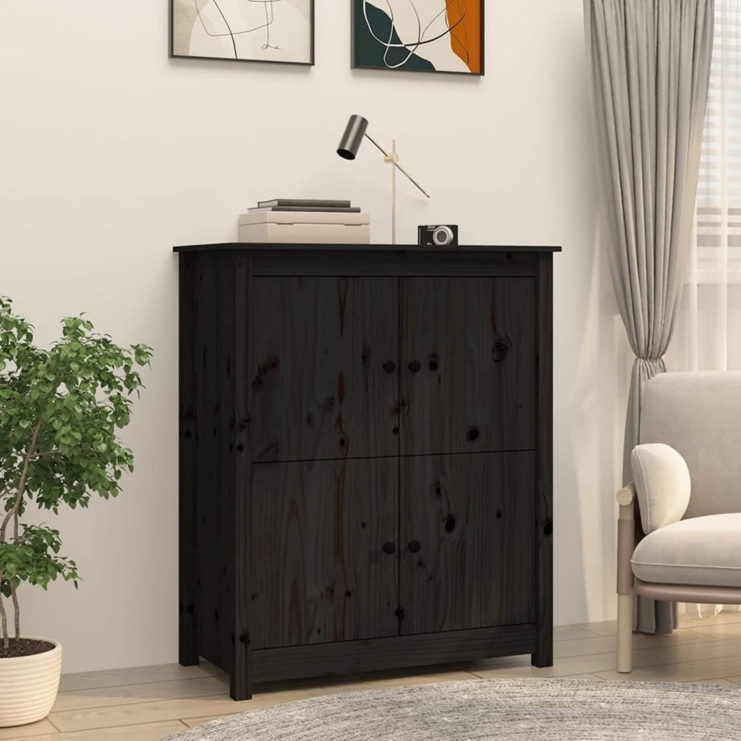 Buffet marron minimaliste pin 83 x 41.5 x 100 cm