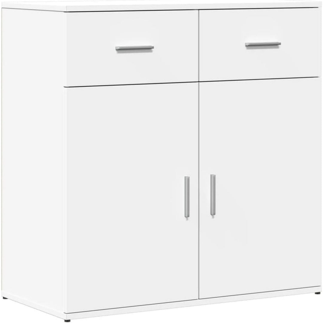 Gris clair enfilade esprit naturel, 38 x 79 x 80 cm