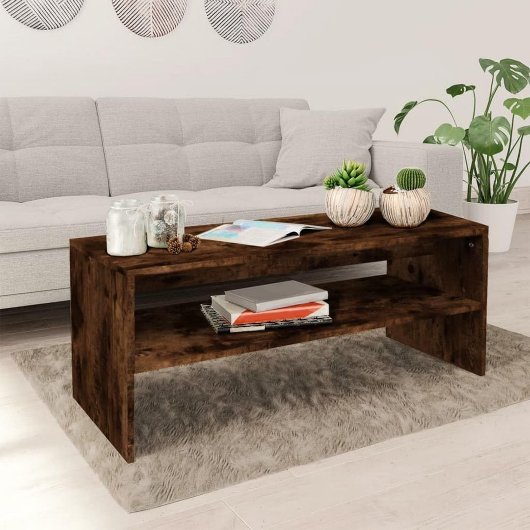 Table basse gris clair 100 x 40 x 40 cm soigne