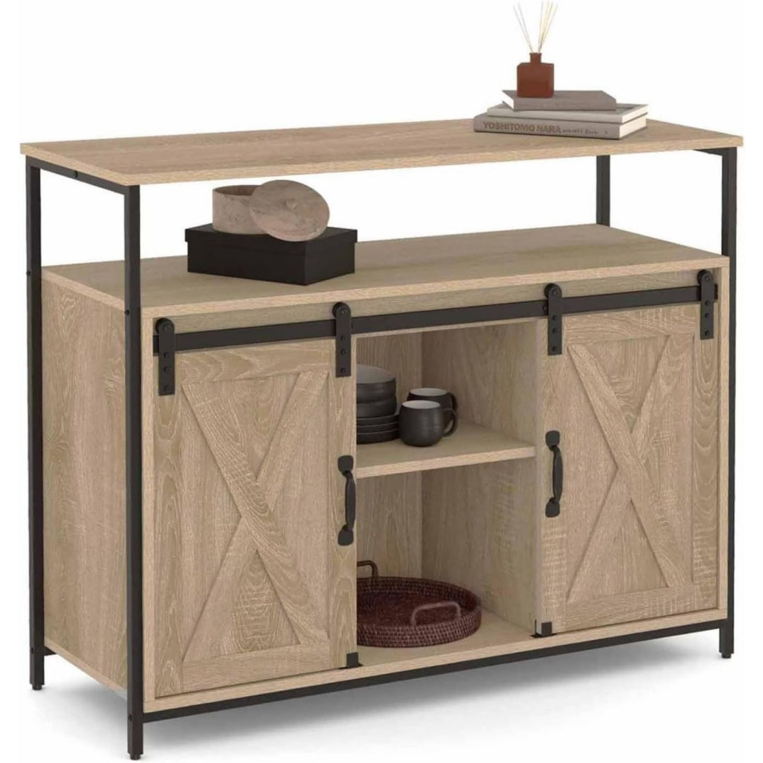 Marron buffet 100 x 30 x 81 cm, style industriel bois
