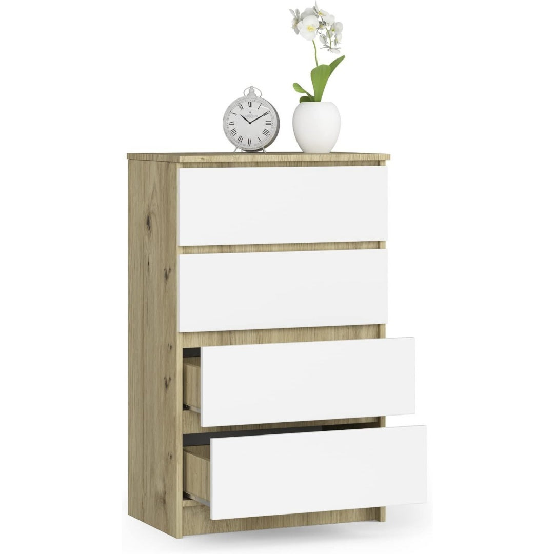 Coffre a tiroirs moderne gris clair