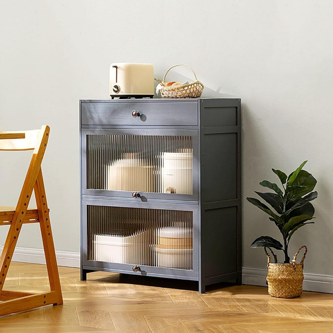 Buffet gain de place 70 x 84 cm gris clair